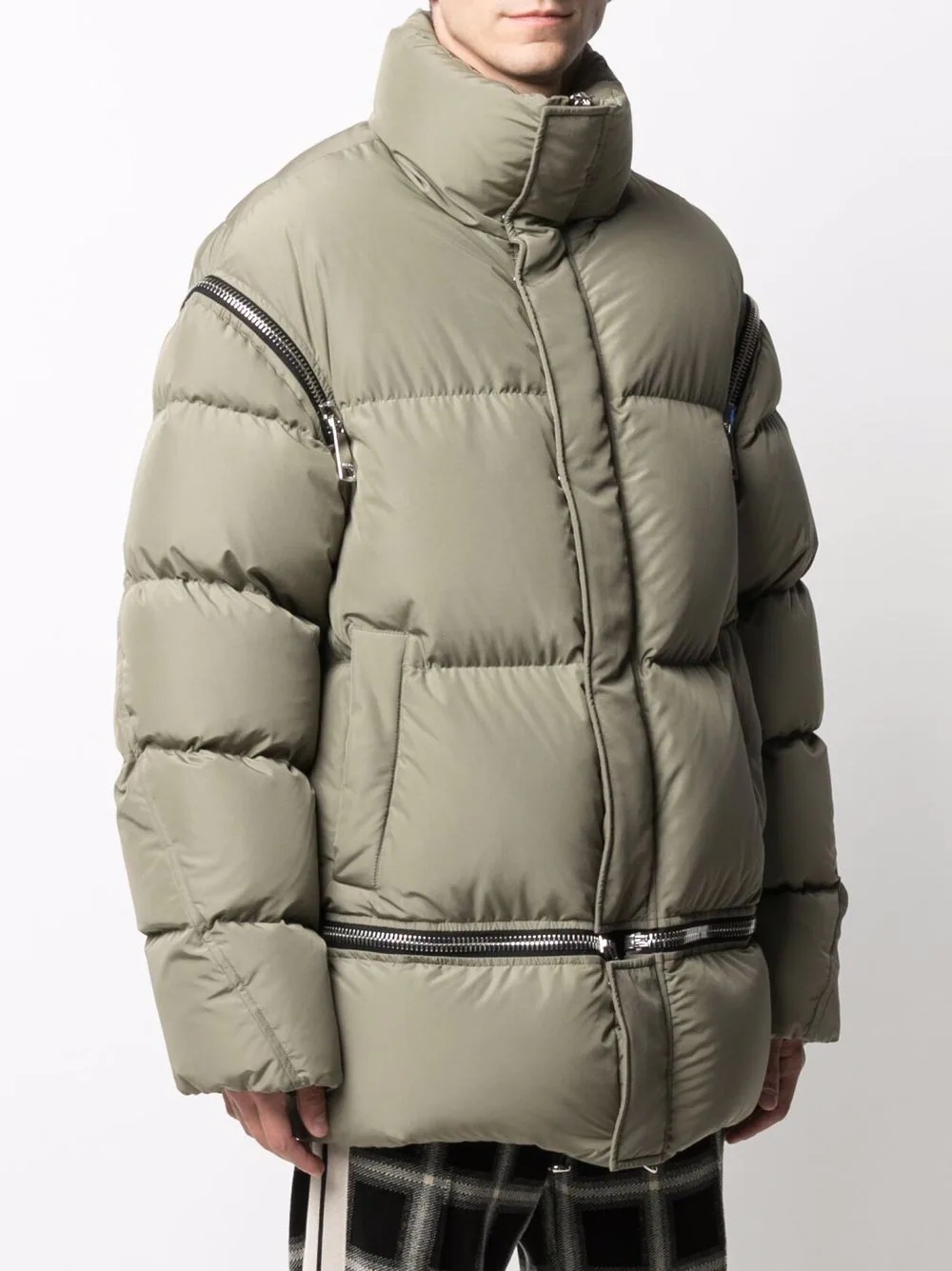 high-neck zip-detail padded jacket - 3