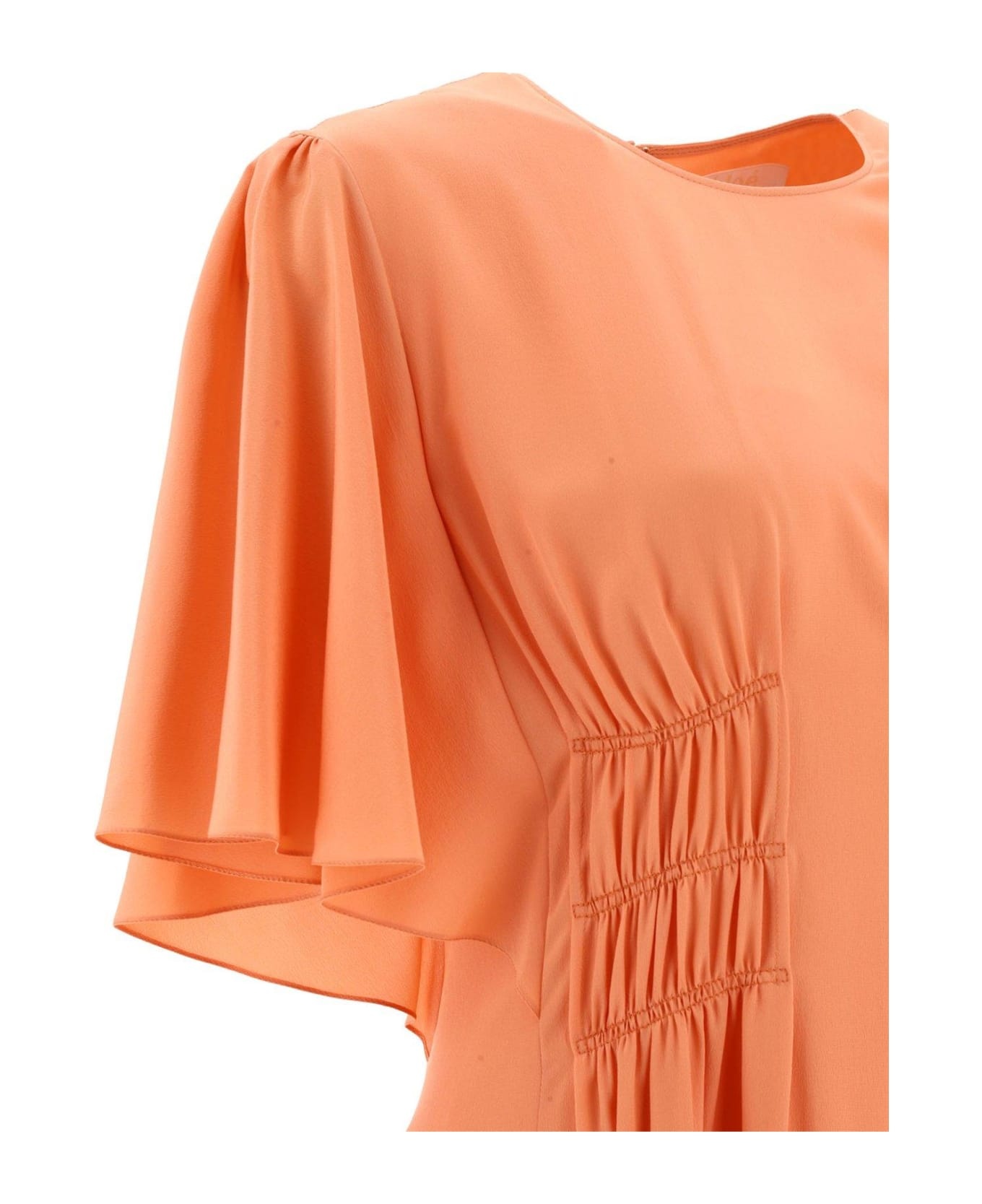 Wing Sleeved Flared Dress - 4