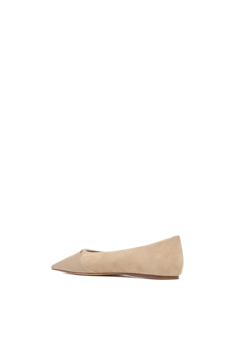 GABRIELA HEARST Empress Ballerina Flat Shoe in Nude Suede & Leather outlook