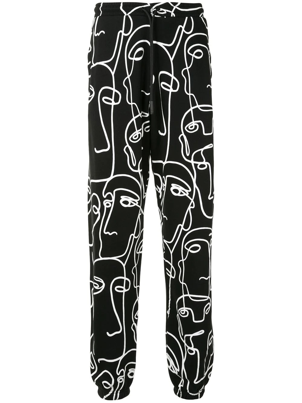 all-over Faces print track pants - 1