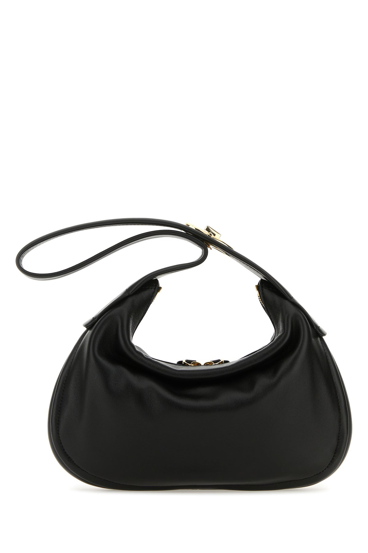 Black nappa leather small Go-Hobo shoulder bag - 3