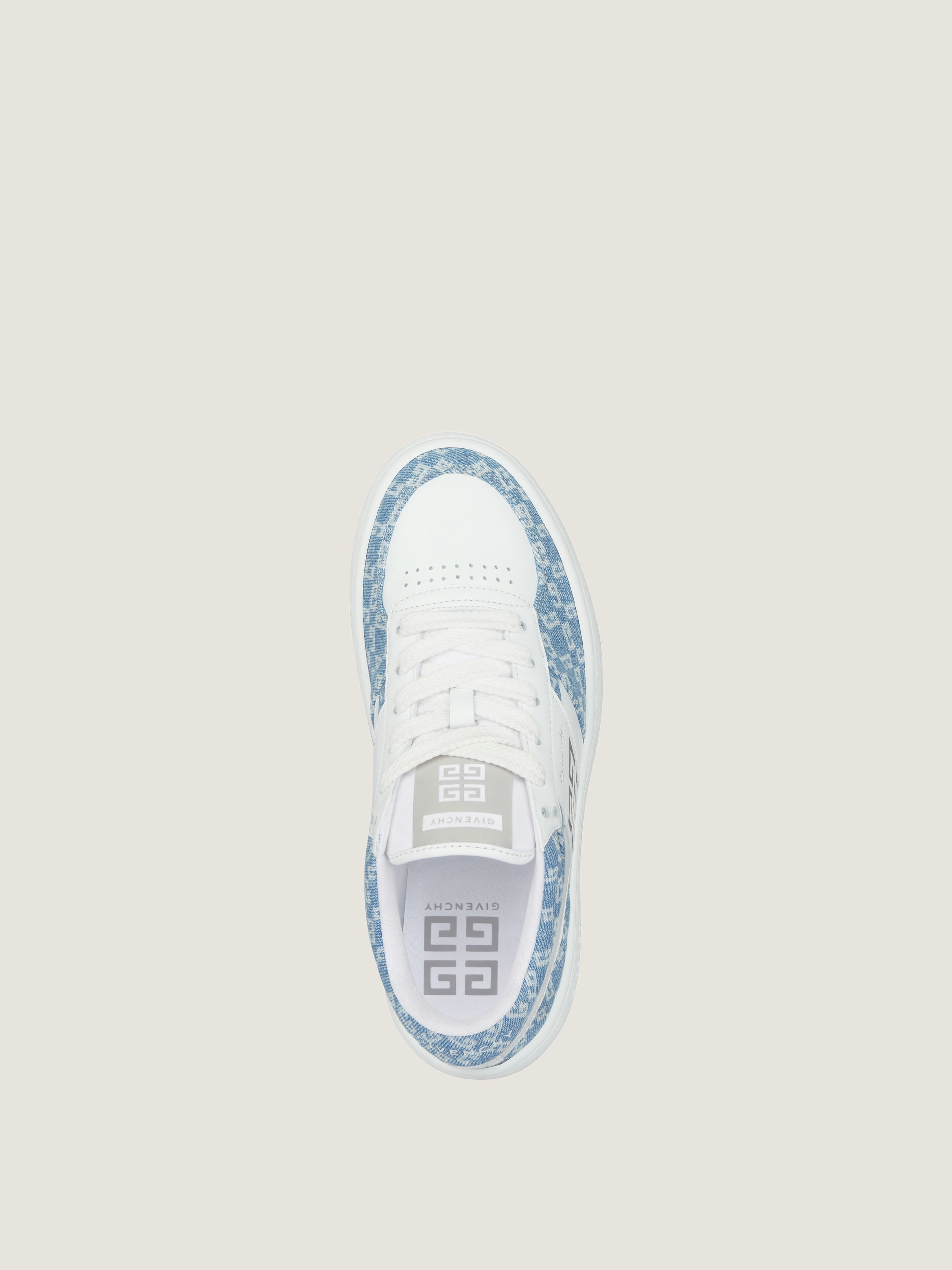 G MOVE SNEAKERS IN MIXED LEATHERS AND DENIM MONOGRAM 72 - 4