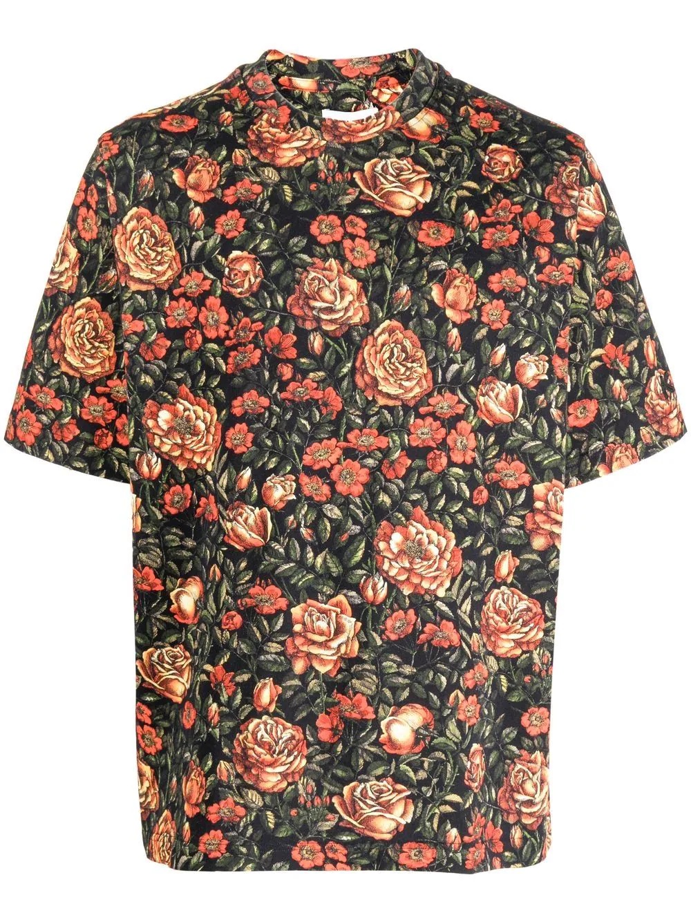 rose-printed T-shirt - 1