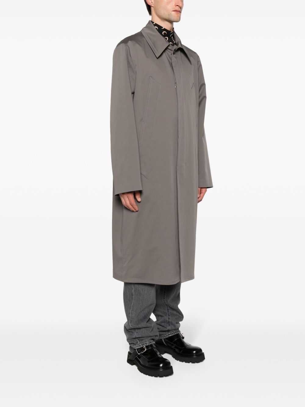 single-breasted trench coat - 3