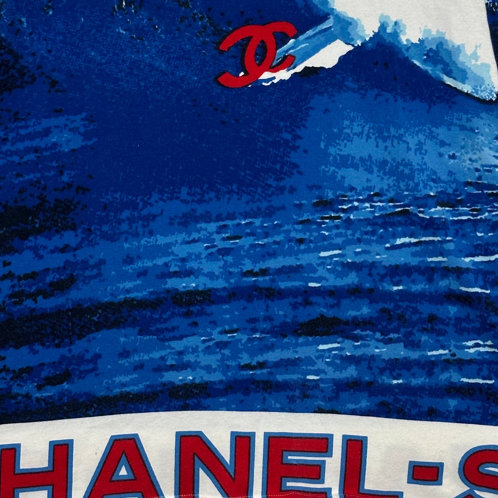 CHANEL Spring Summer 2002 Surf Logo Print Mini Dress - 4