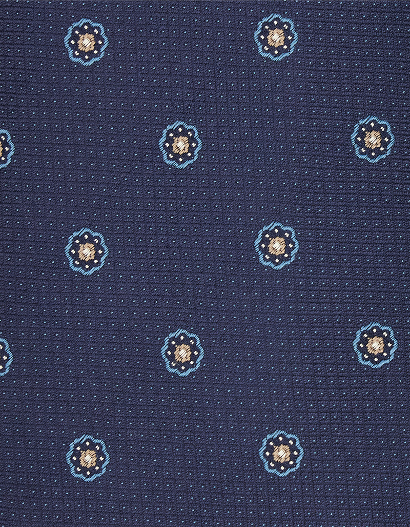 Canali BLUE SILK TIE WITH MINIMAL MICRO PATTERN outlook