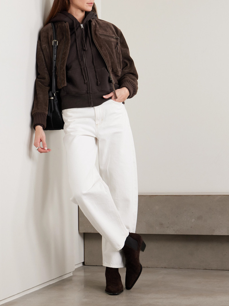 NILI LOTAN Callie Cotton-jersey Hoodie outlook