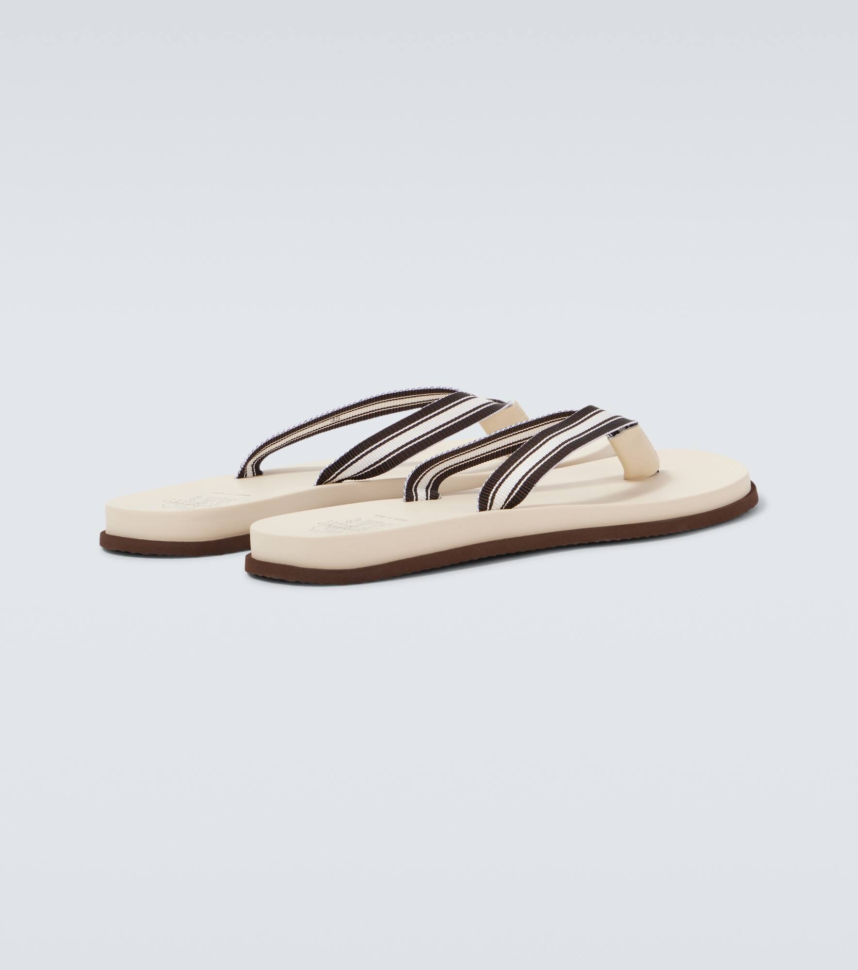 Leather-trimmed slippers - 6