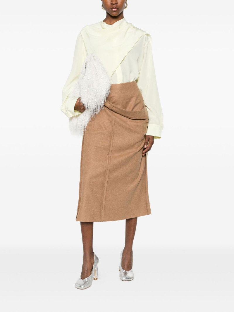 The Garment draped layered midi skirt outlook