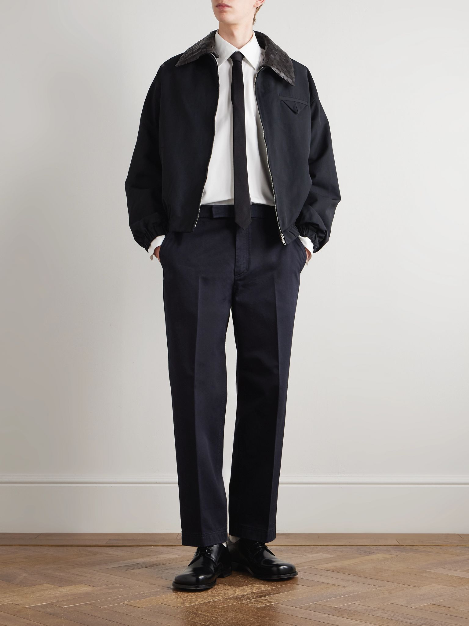 Utility Tapered Garment-Dyed Cotton-Twill Trousers Navy - 2