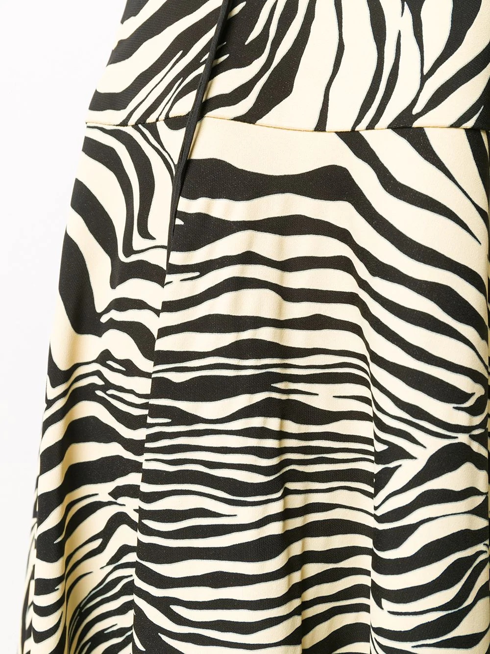 zebra-print pleated midi-skirt - 5