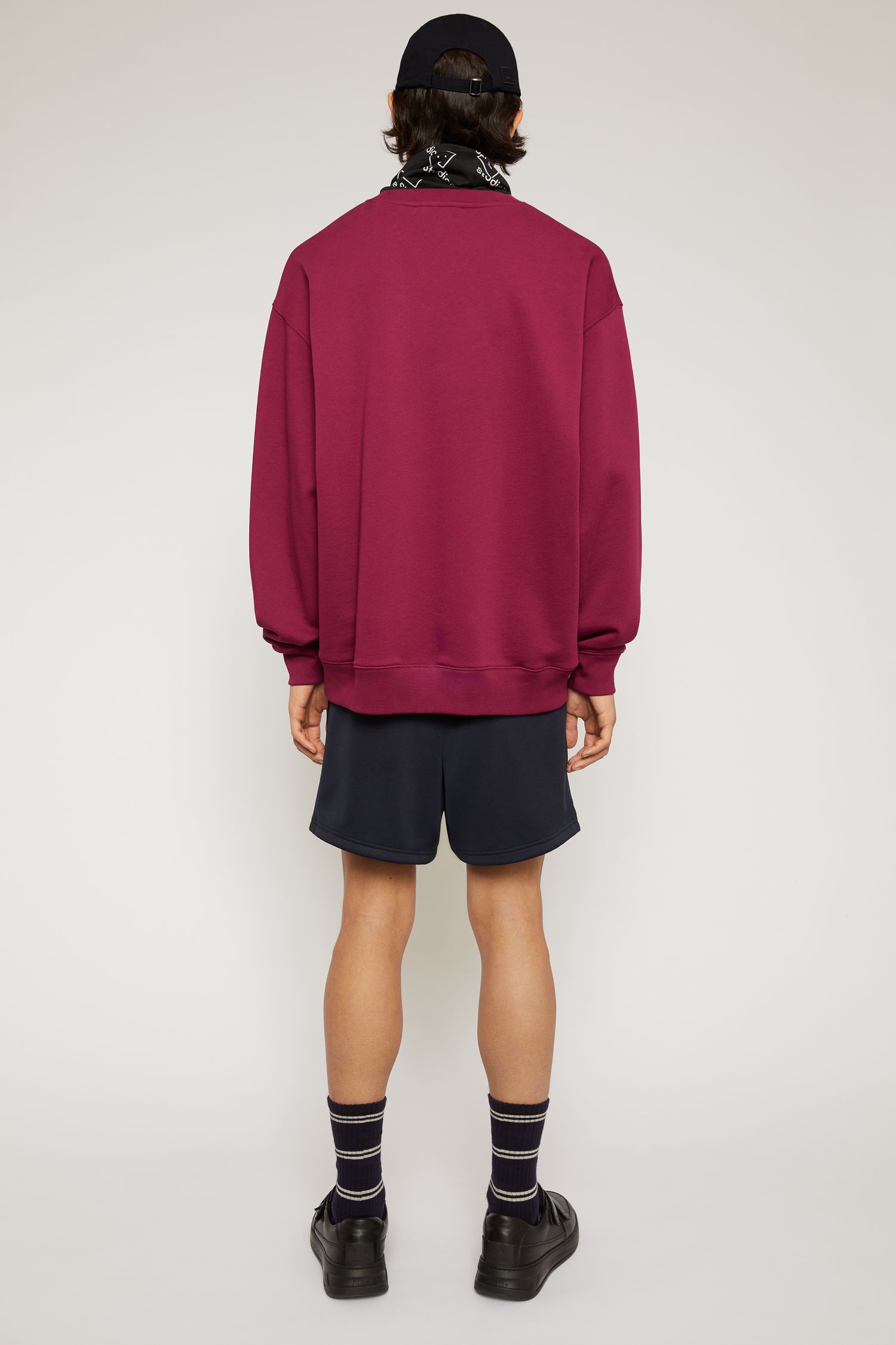 Oversized sweatshirt dark pink - 3