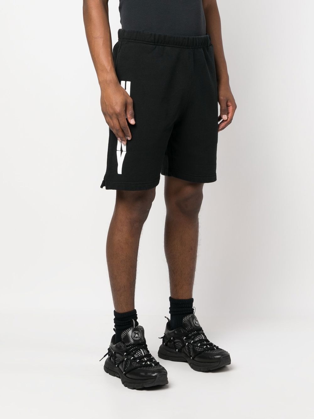 logo-print track shorts - 3