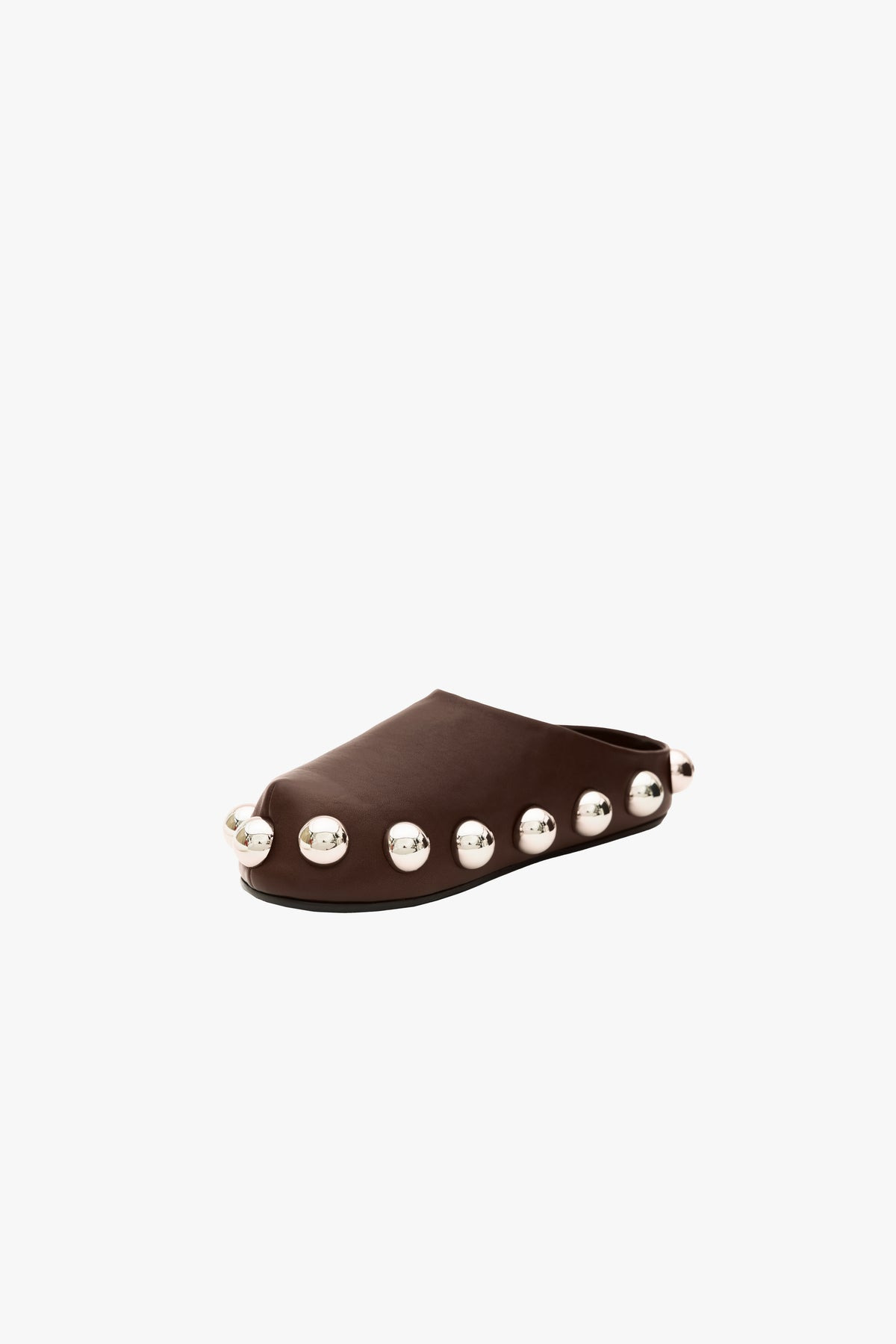 GABI CLOG WITH EXAGGERATED STUDS BROWN SILVER - 4