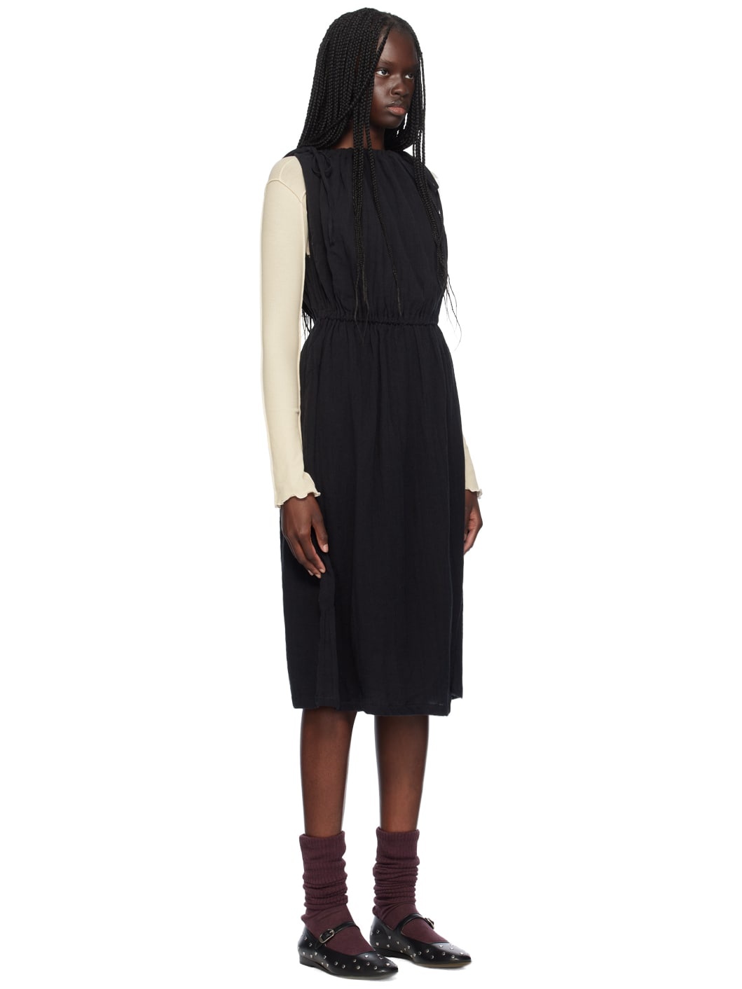 Black Diph Midi Dress - 2