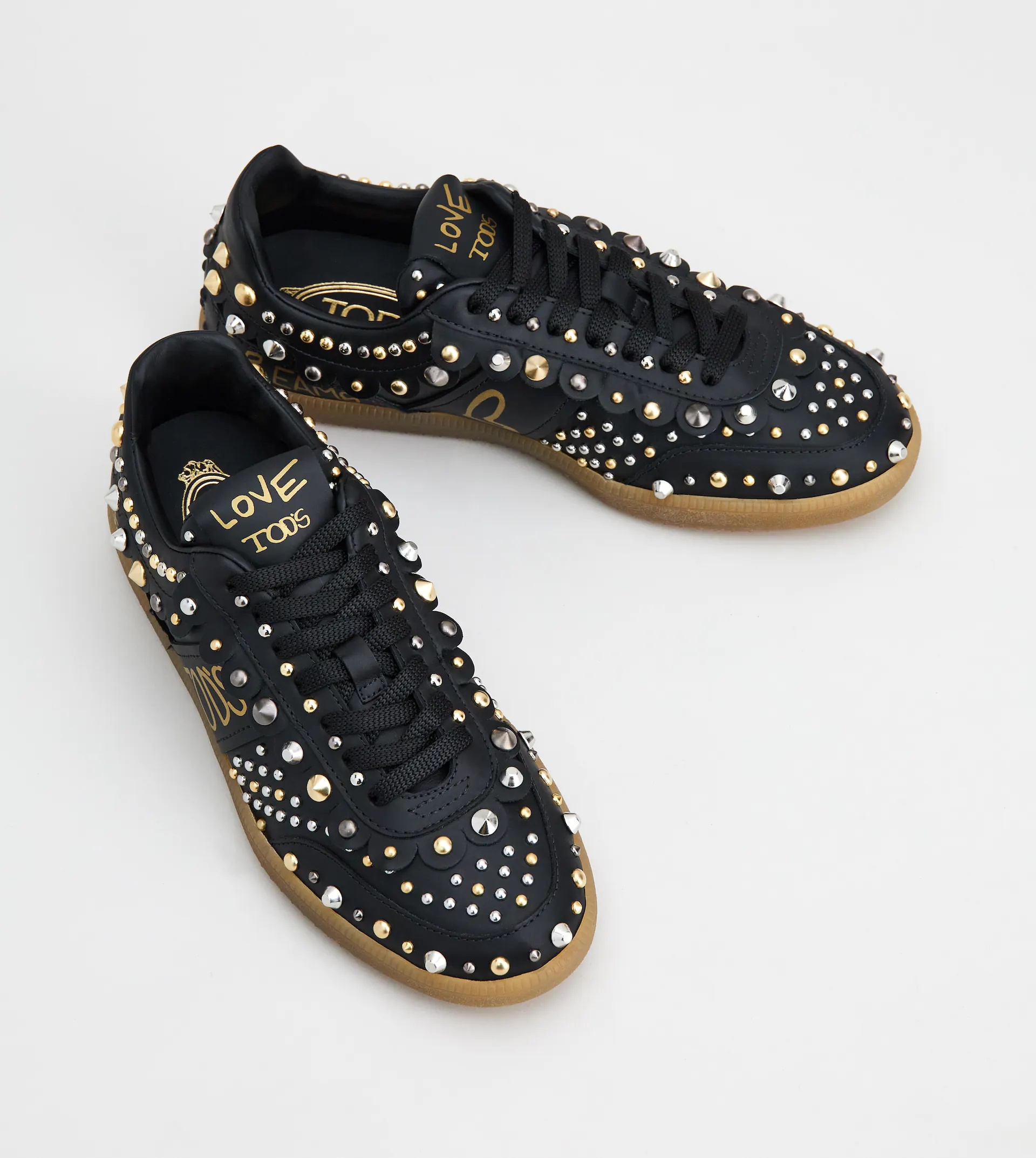 SNEAKERS IN LEATHER - BLACK - 3