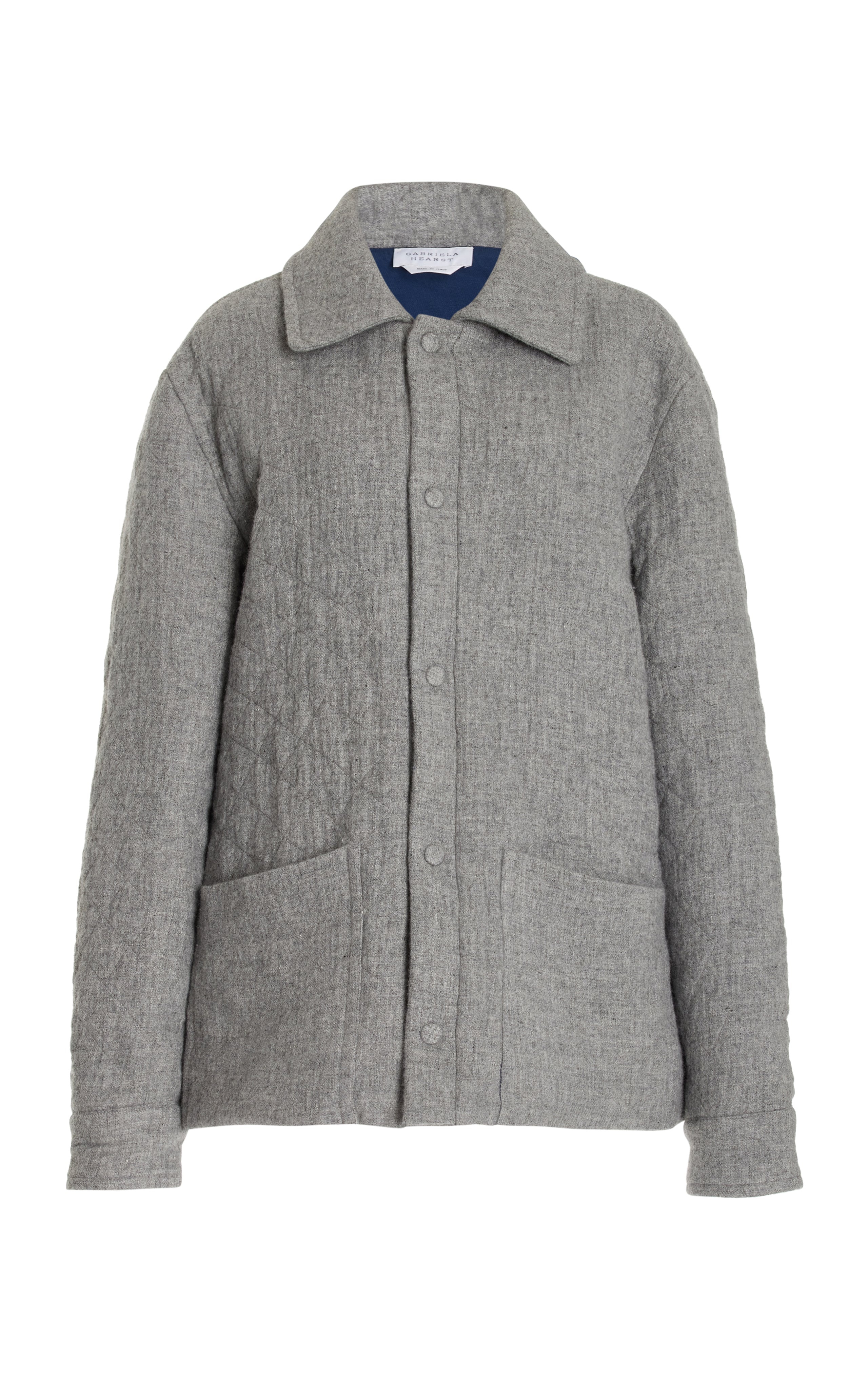 Skye Paddock Jacket in Grey Melange Cashmere Linen - 1