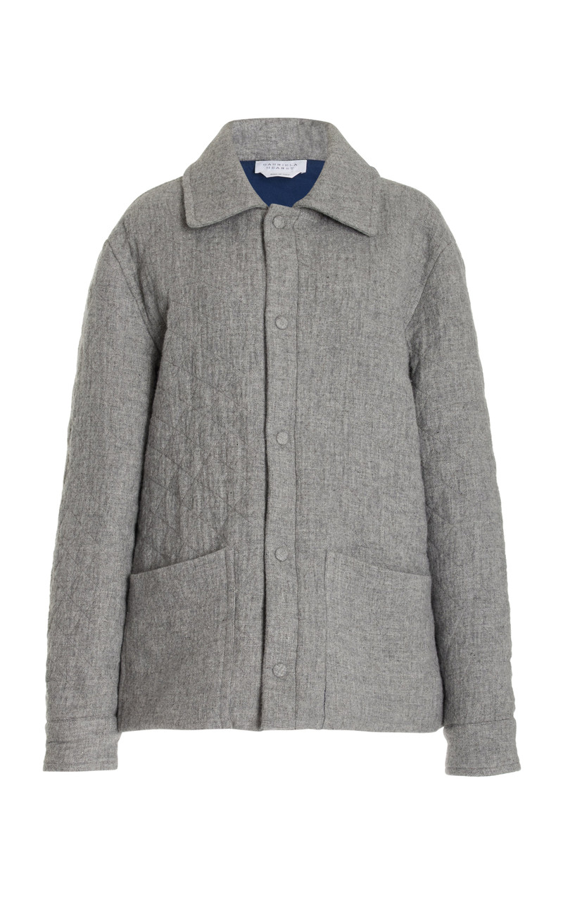 Skye Paddock Jacket in Grey Melange Cashmere Linen 1