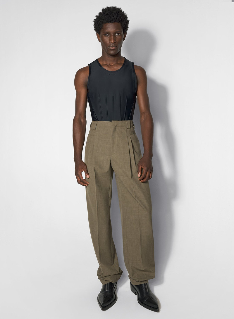 MUGLER black corseted tank top outlook