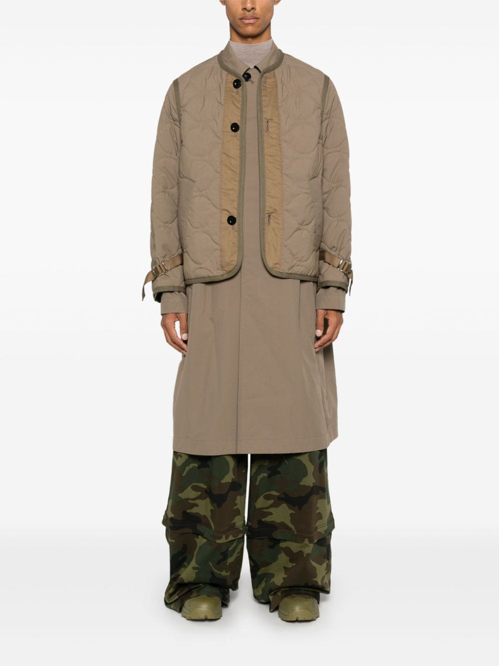 Sacai Men Long Quilted Coat - 2