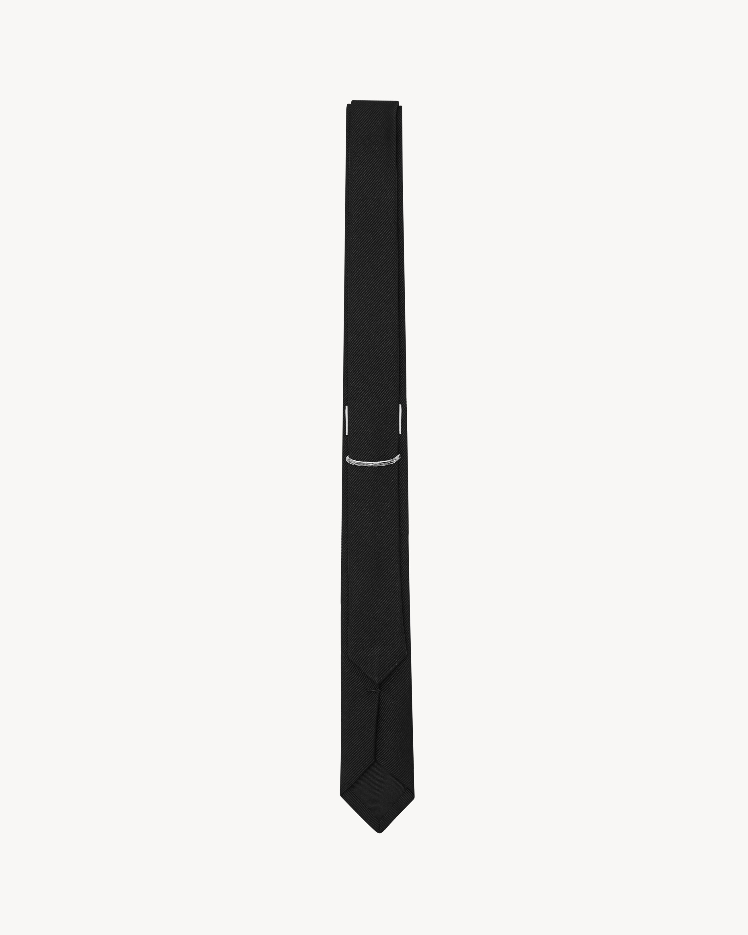 SIGNATURE EVENING SKINNY TIE IN BLACK SILK GROSGRAIN - 2