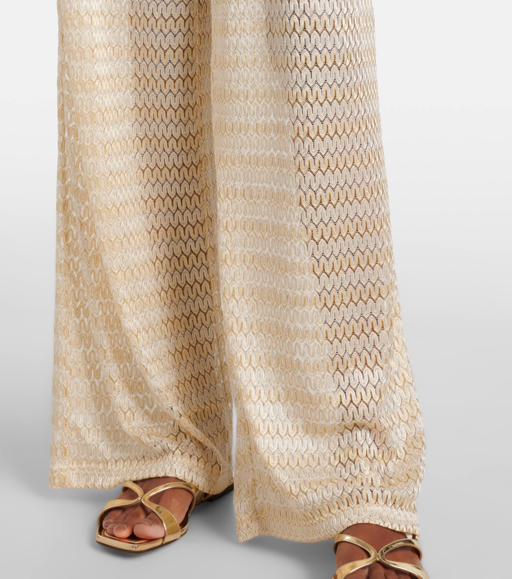 Viv knitted strapless lamé jumpsuit - 5
