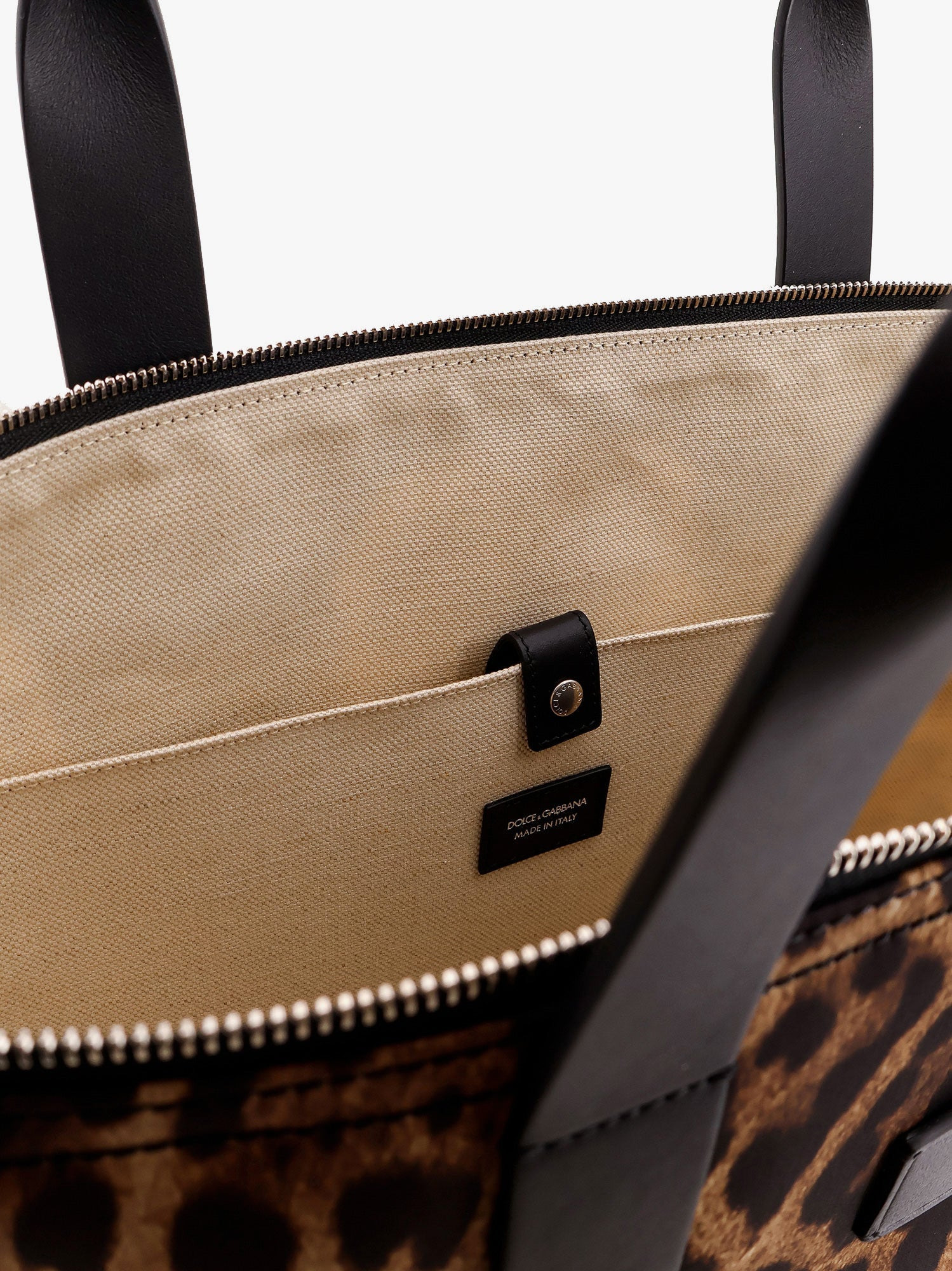 DOLCE e GABBANA - Dolce E Gabbana Nylon Shoulder Bag With Animalier Print - 5