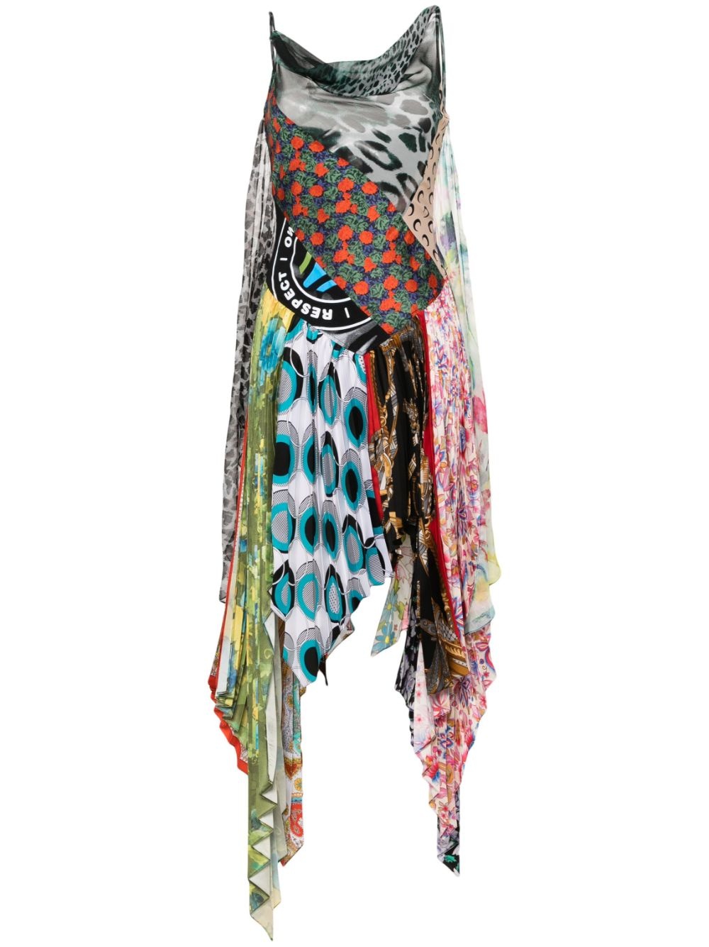 Regenerated Scarves silk midi dress - 1