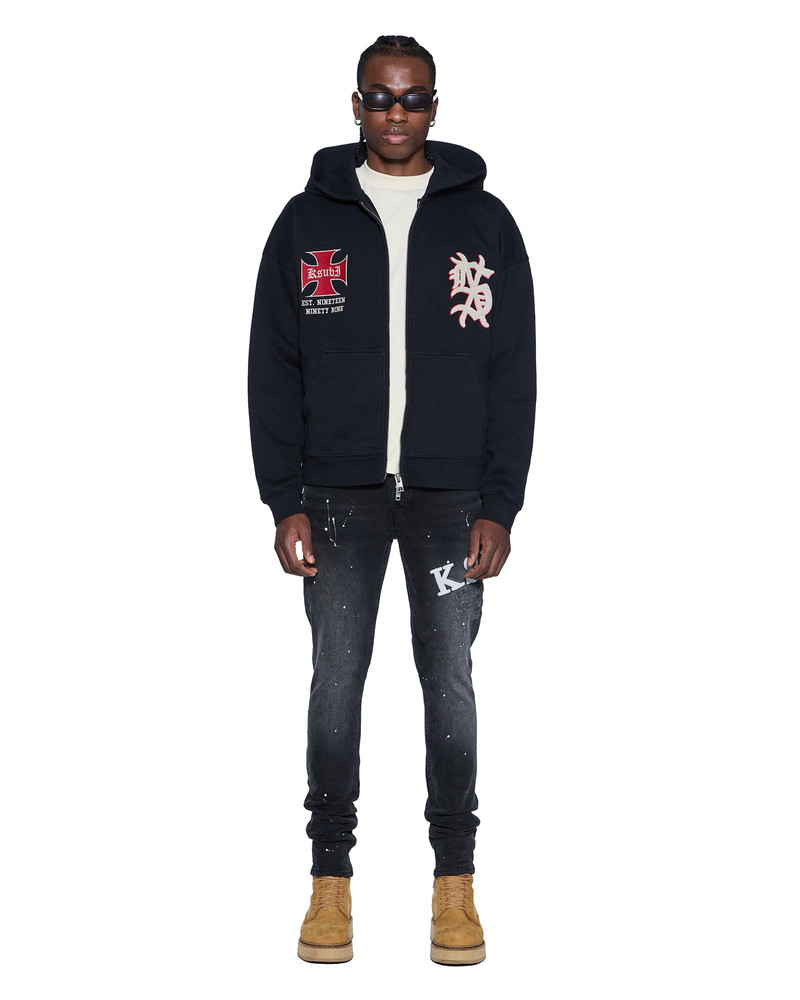 LEAGUE EKCESS ZIP HOODIE JET BLACK 4