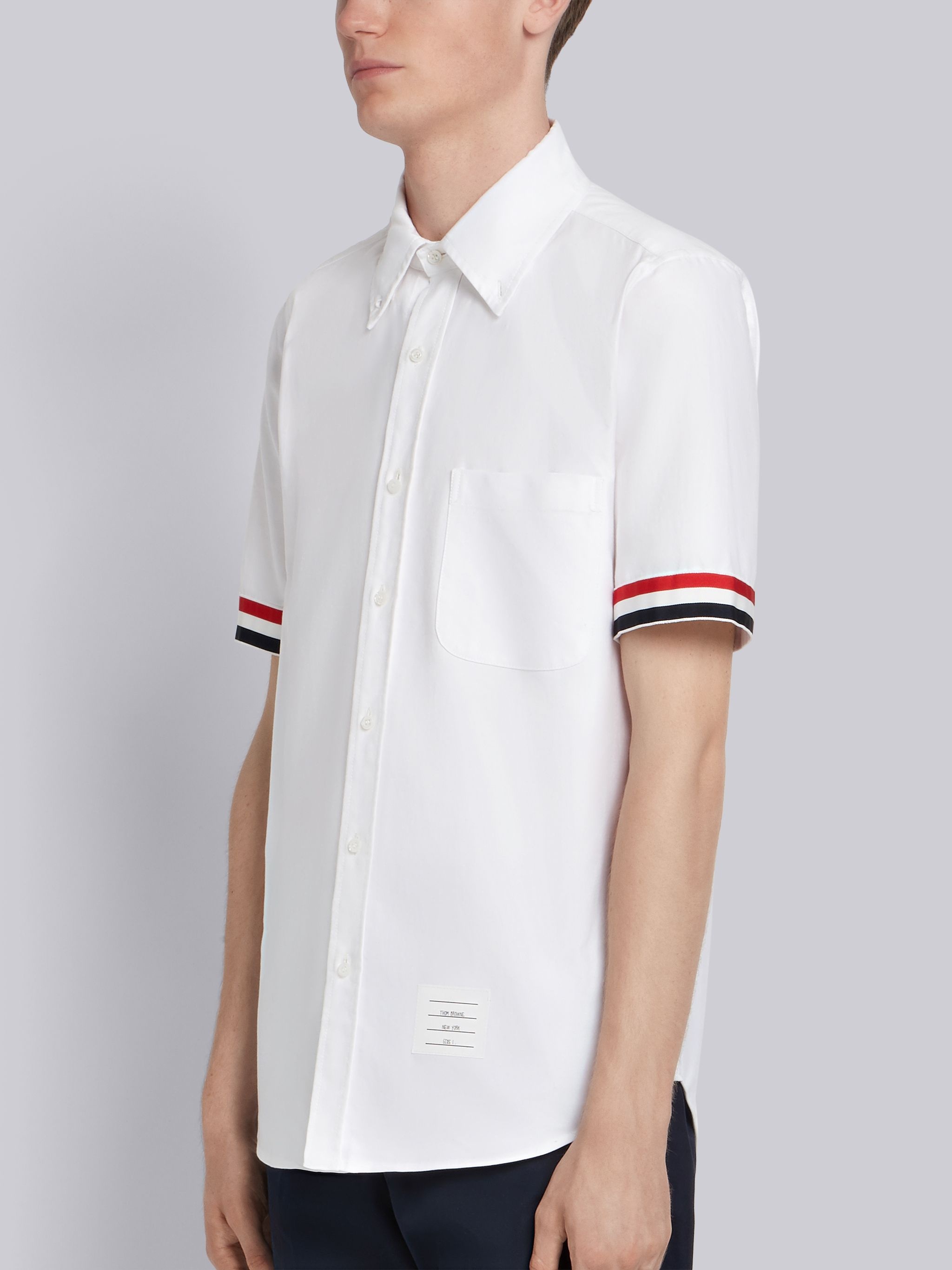 White Oxford Grosgrain Cuff Shirt - 2