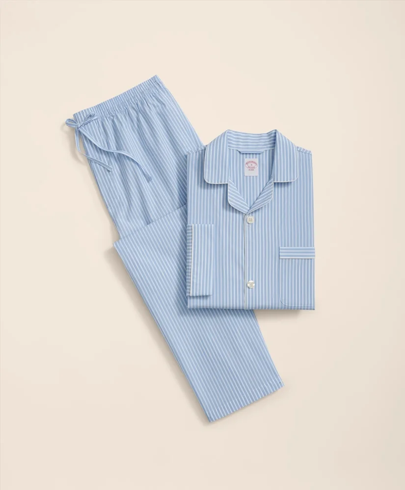 Cotton Broadcloth Bengal Striped Pajamas - 1