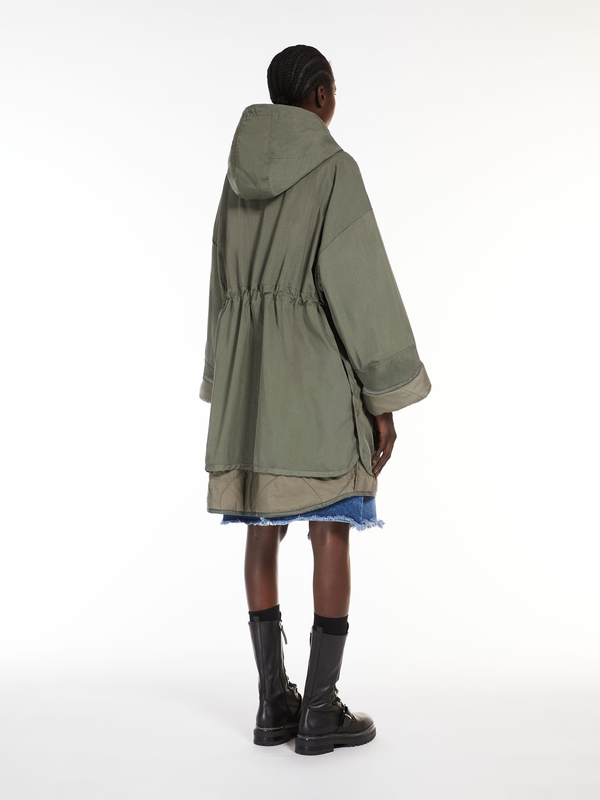 FUMETTO Reversible water-repellent cotton parka - 4