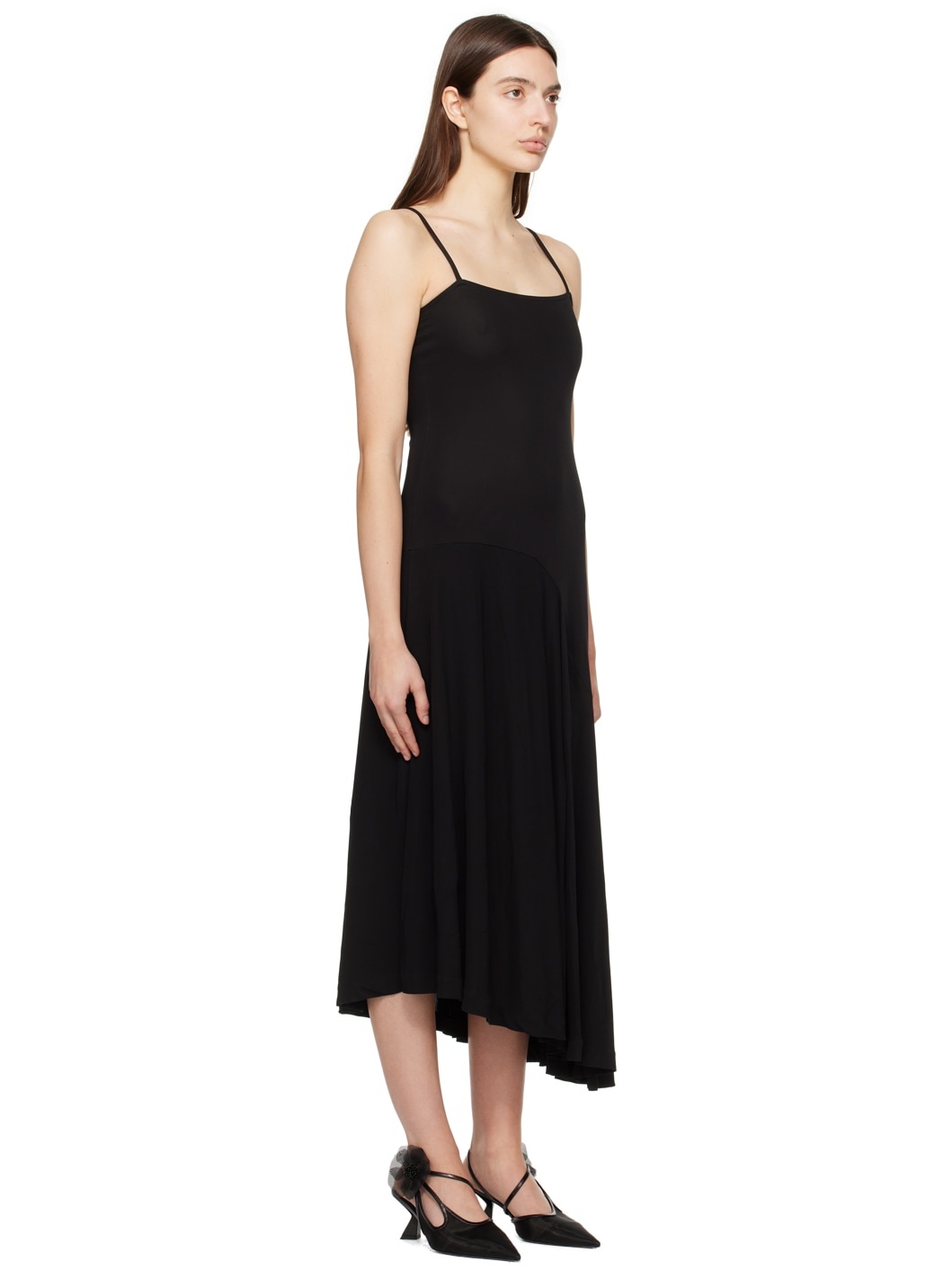 Black Contour Midi Dress - 2
