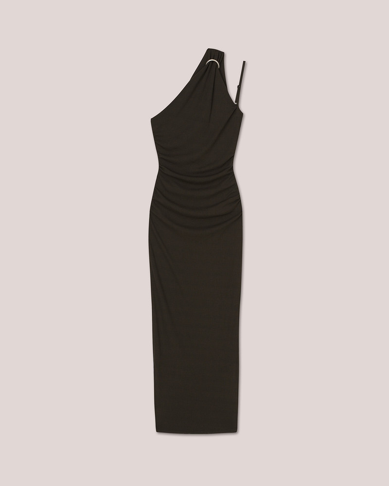 LENNA - One shoulder dress - Pine green - 1