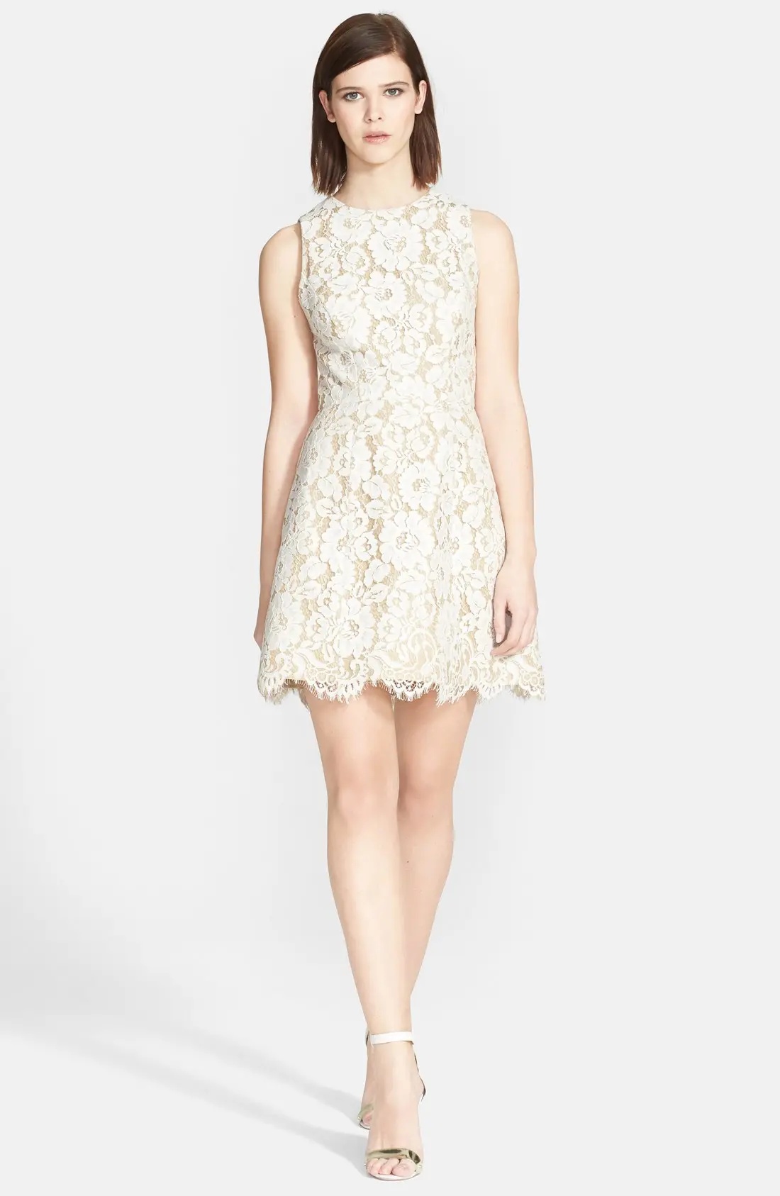 'Leann' Lace Fit & Flare Dress - 1