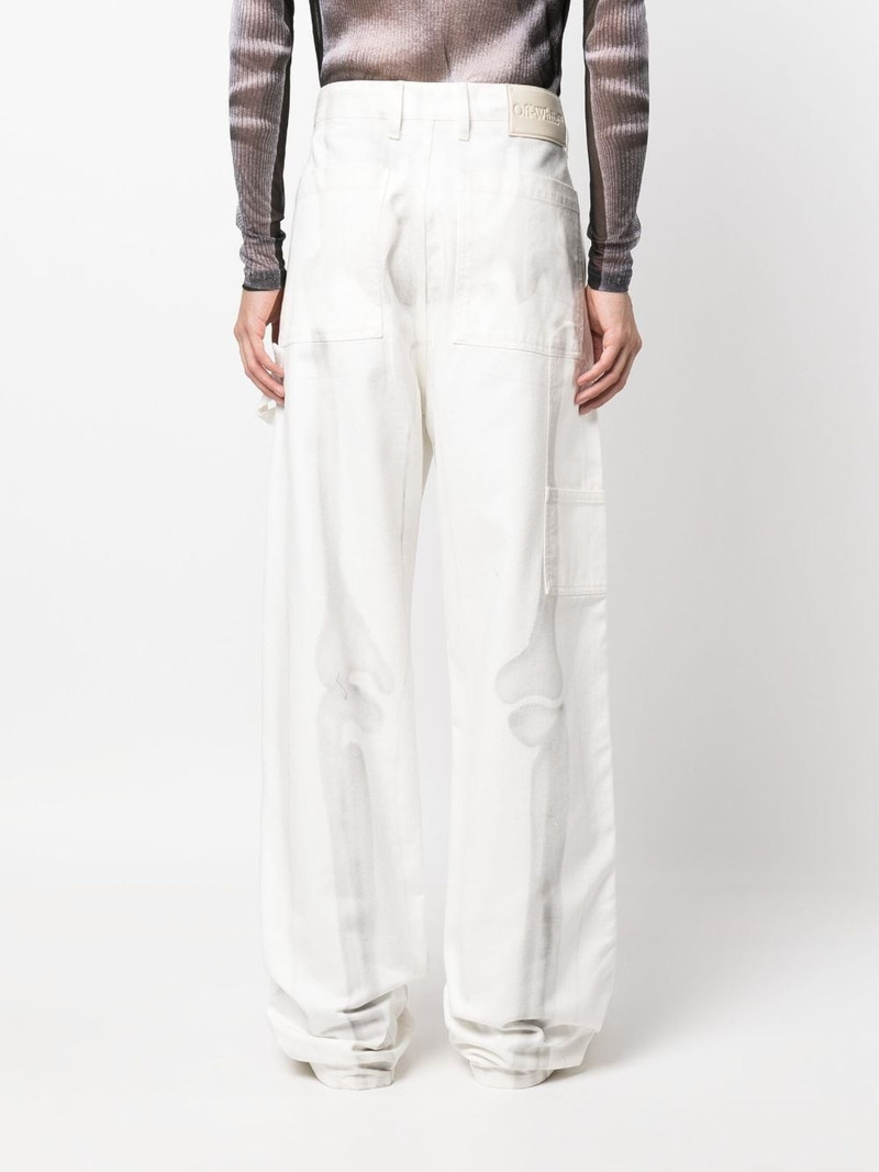 Body Scan-print wide-leg jeans 4
