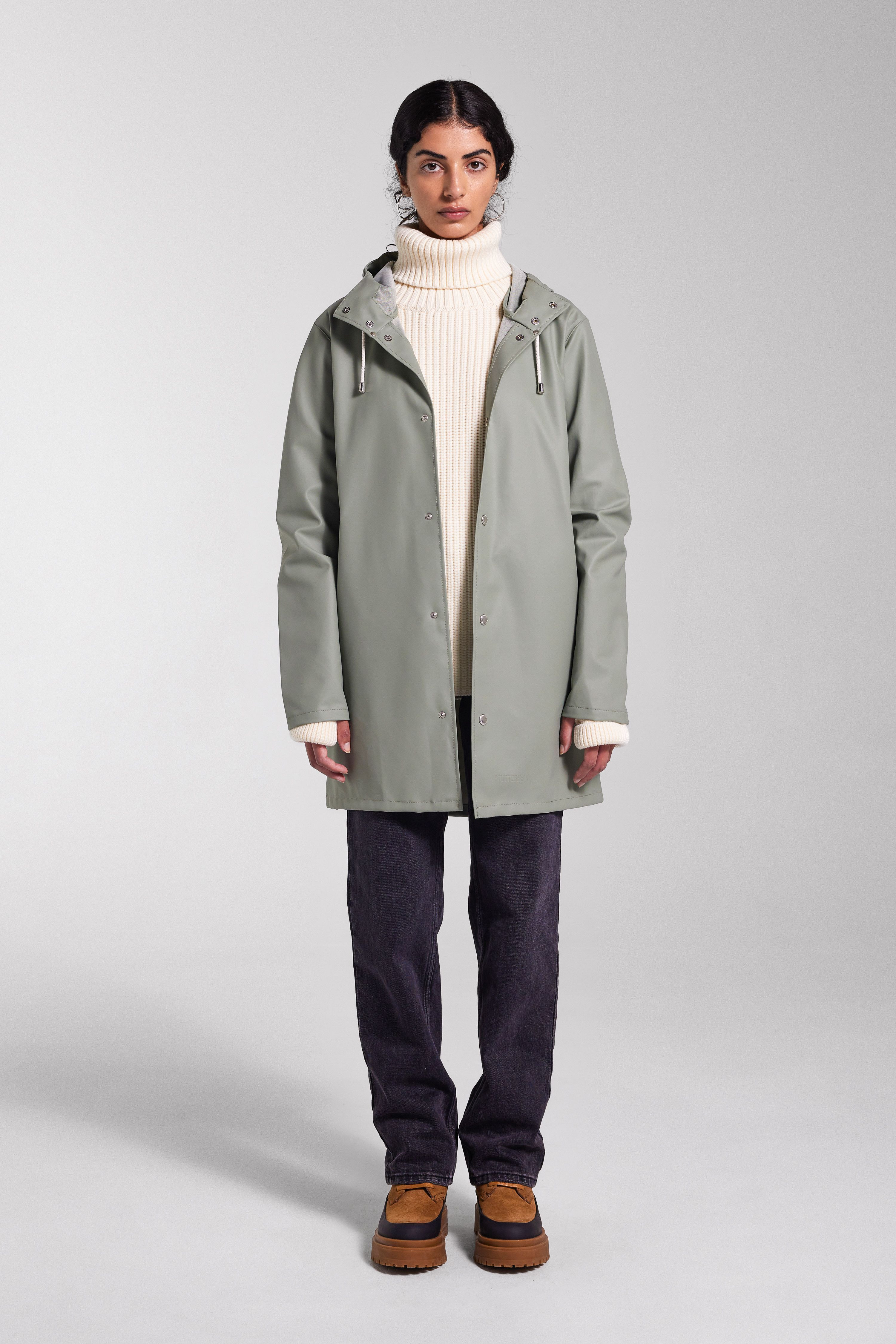 Stockholm Lightweight Raincoat Khaki Green - 4