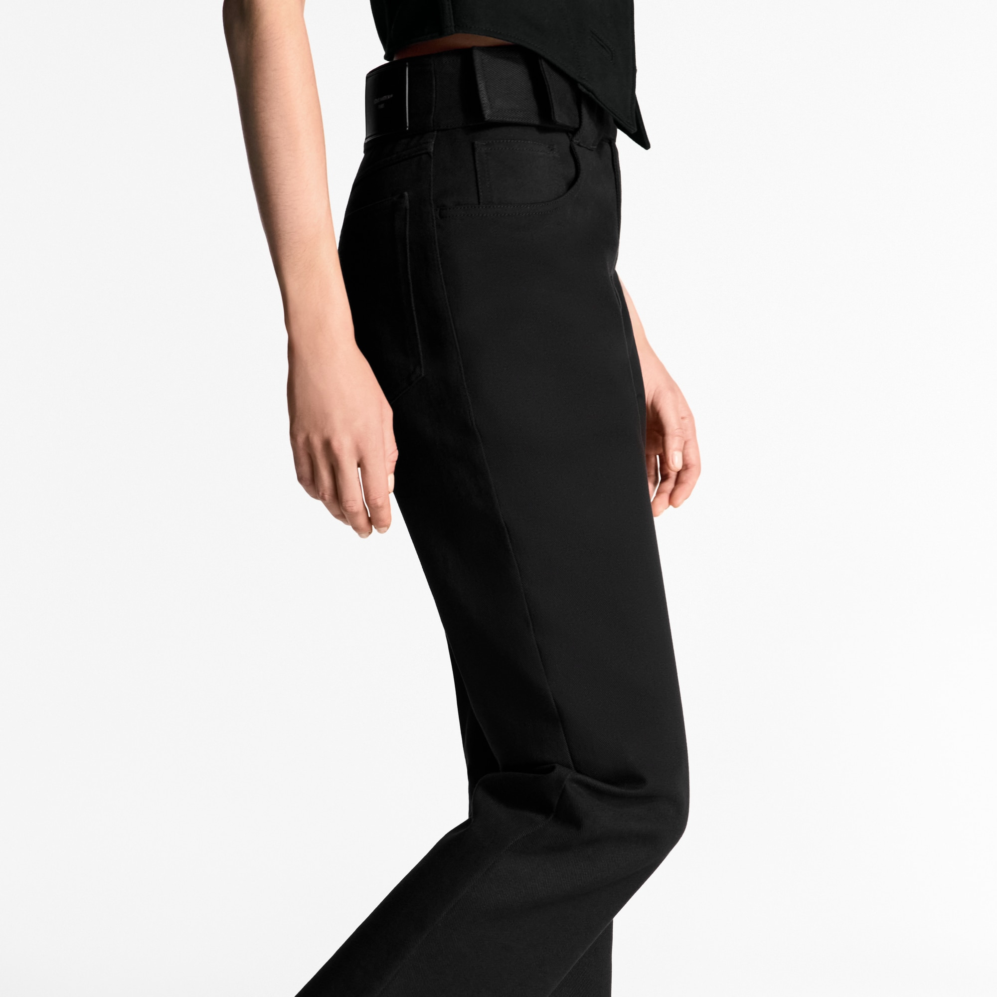 Belted Gabardine Pants - 5