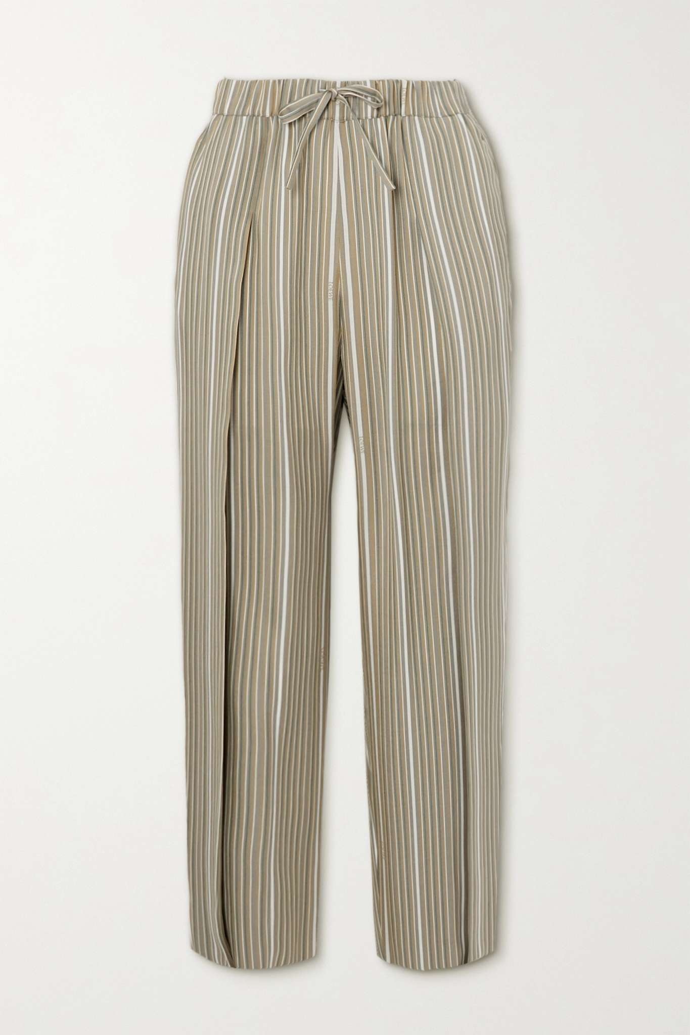 Striped silk tapered pants - 1