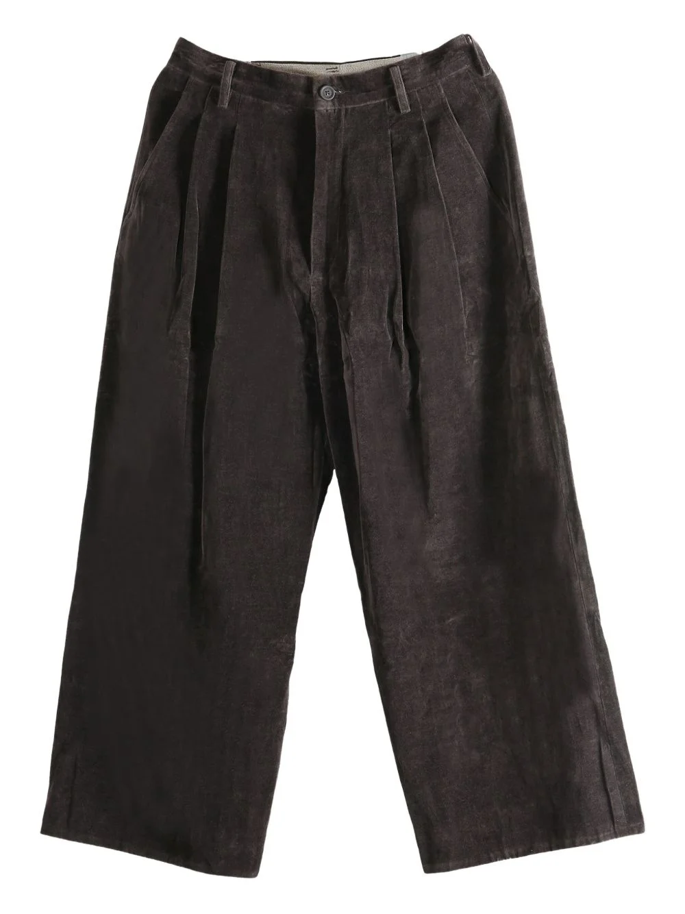 pleated wide-leg trousers - 1