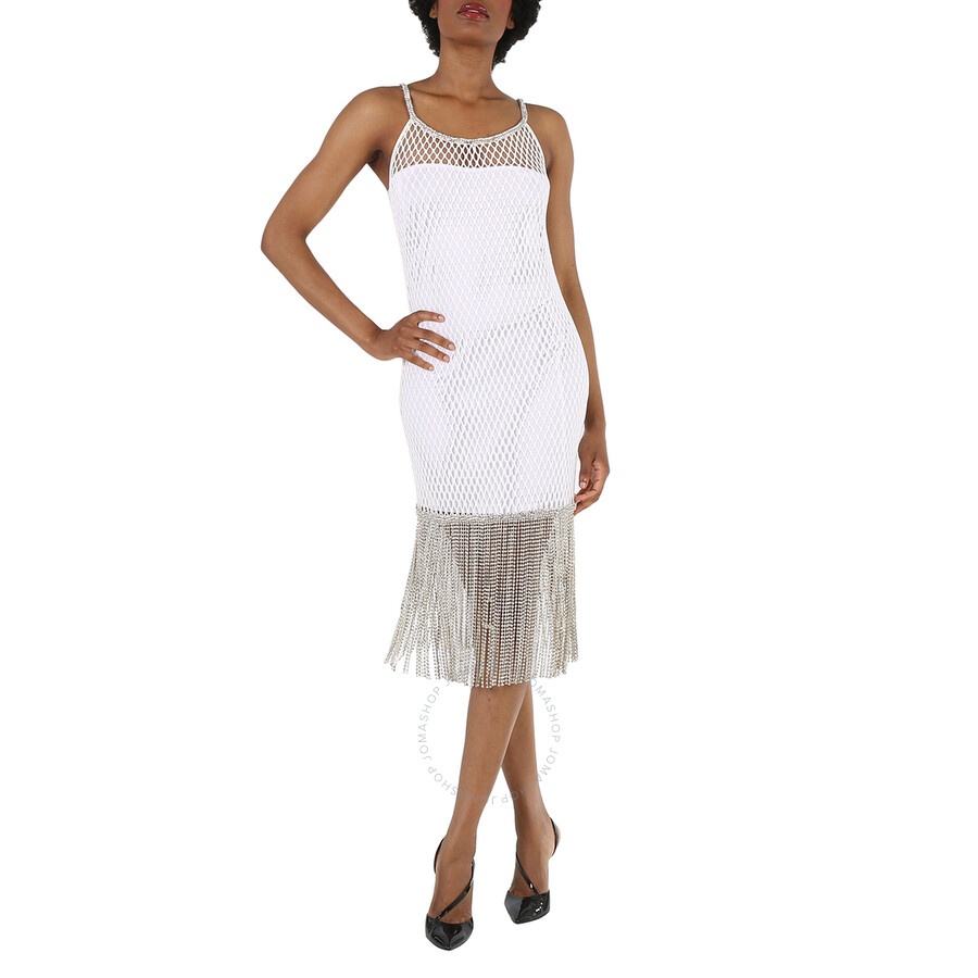 Burberry Ladies White Osanna Fishnet Dress - 1