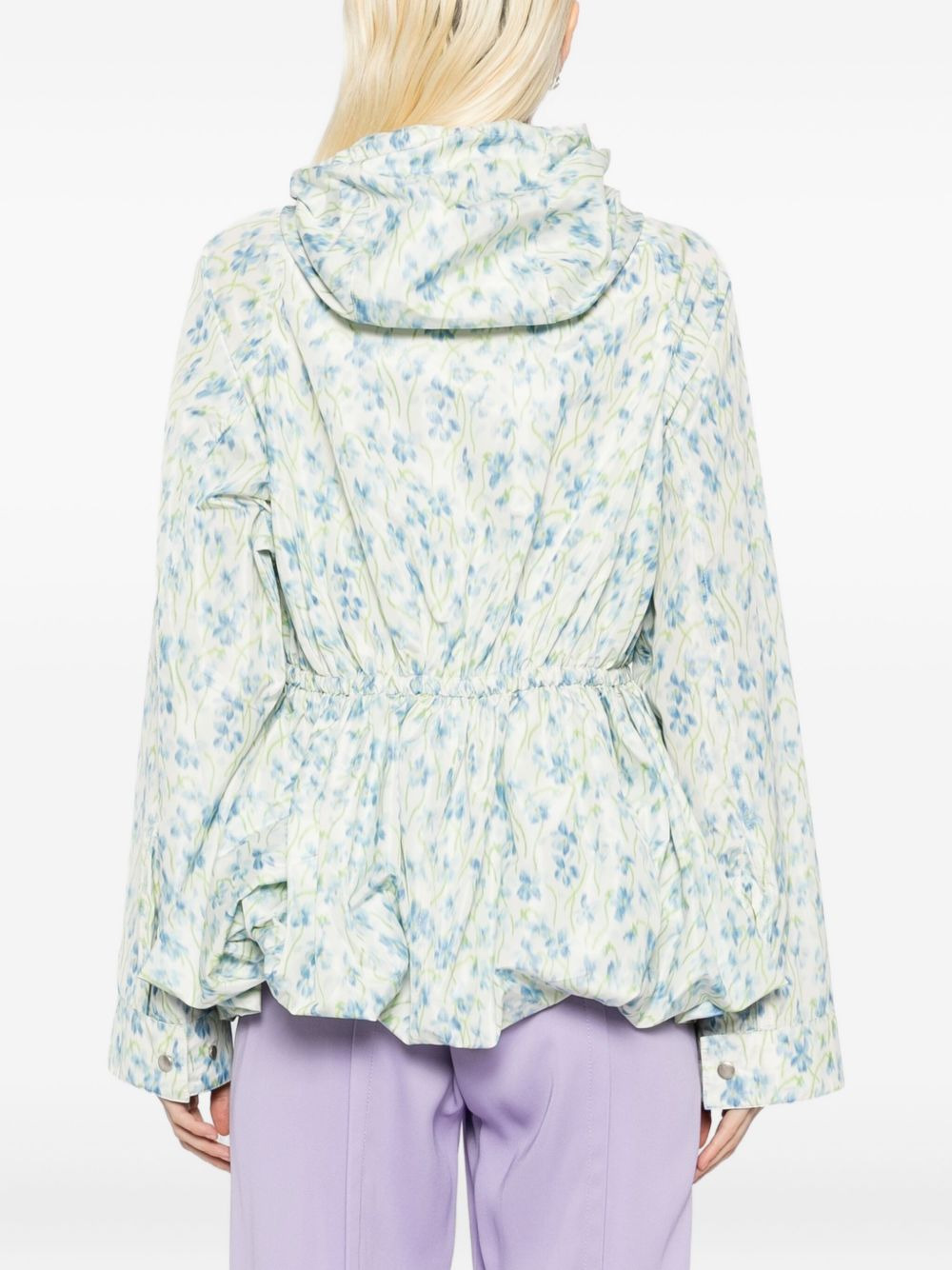 floral-print hoodie - 4