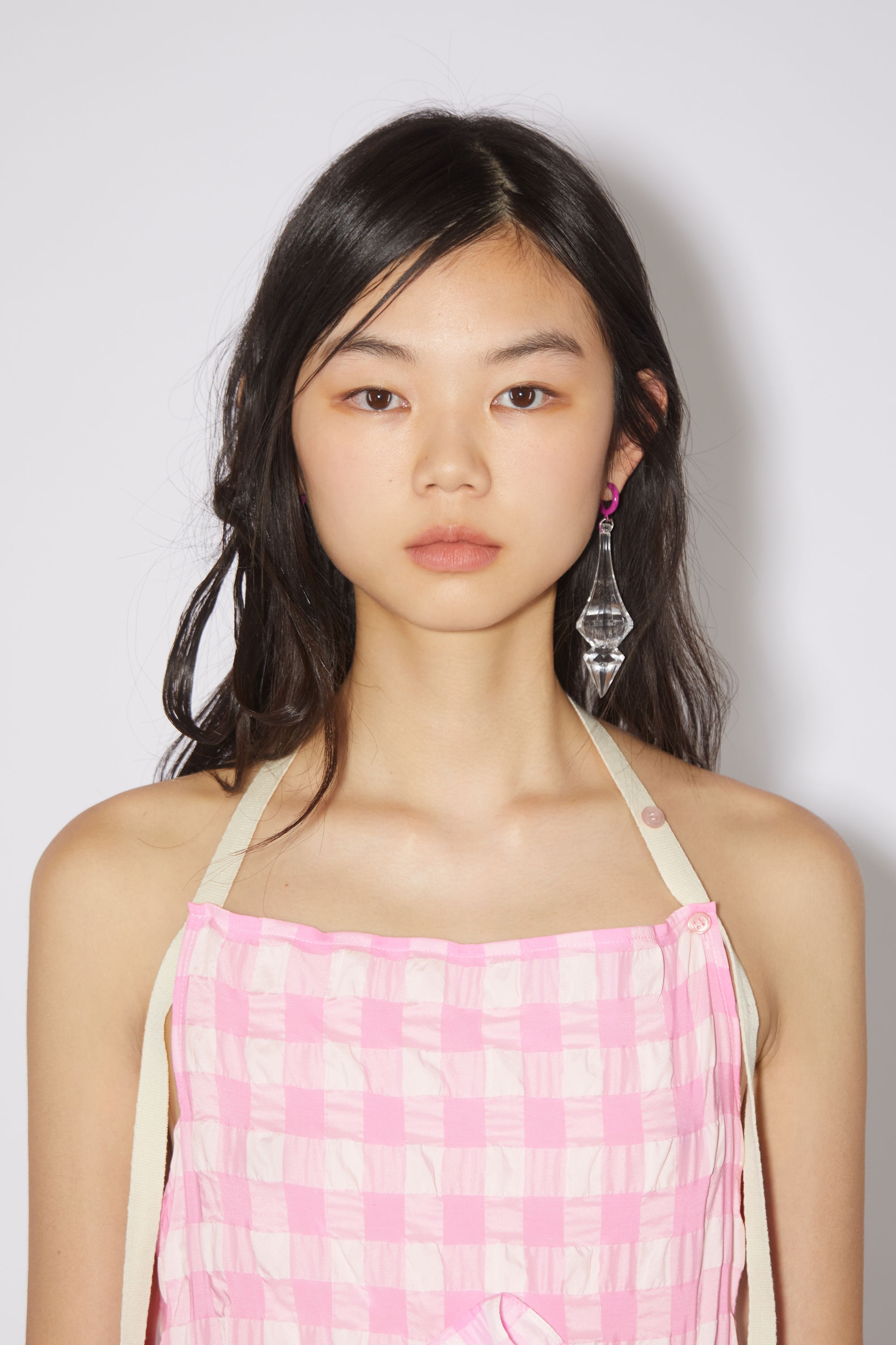 Gingham bow dress - Pink - 6
