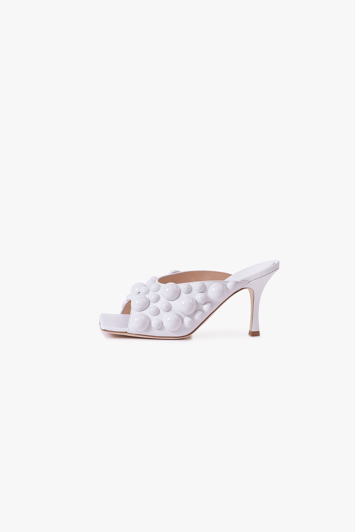 NEW MARION EMBELLISHED MULE PUMP WHITE - 1