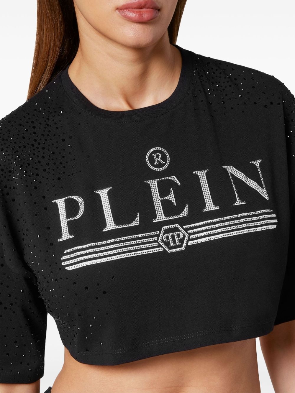 cropped logo T-shirt - 4