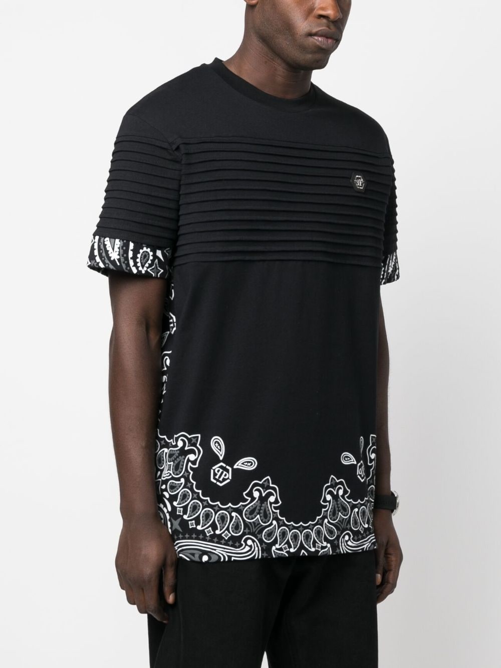 bandana-print ribbed T-shirt - 3