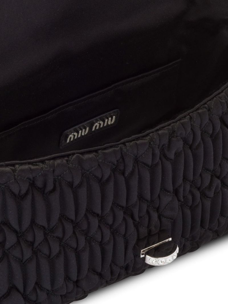 quilted satin shoulder bag - 5