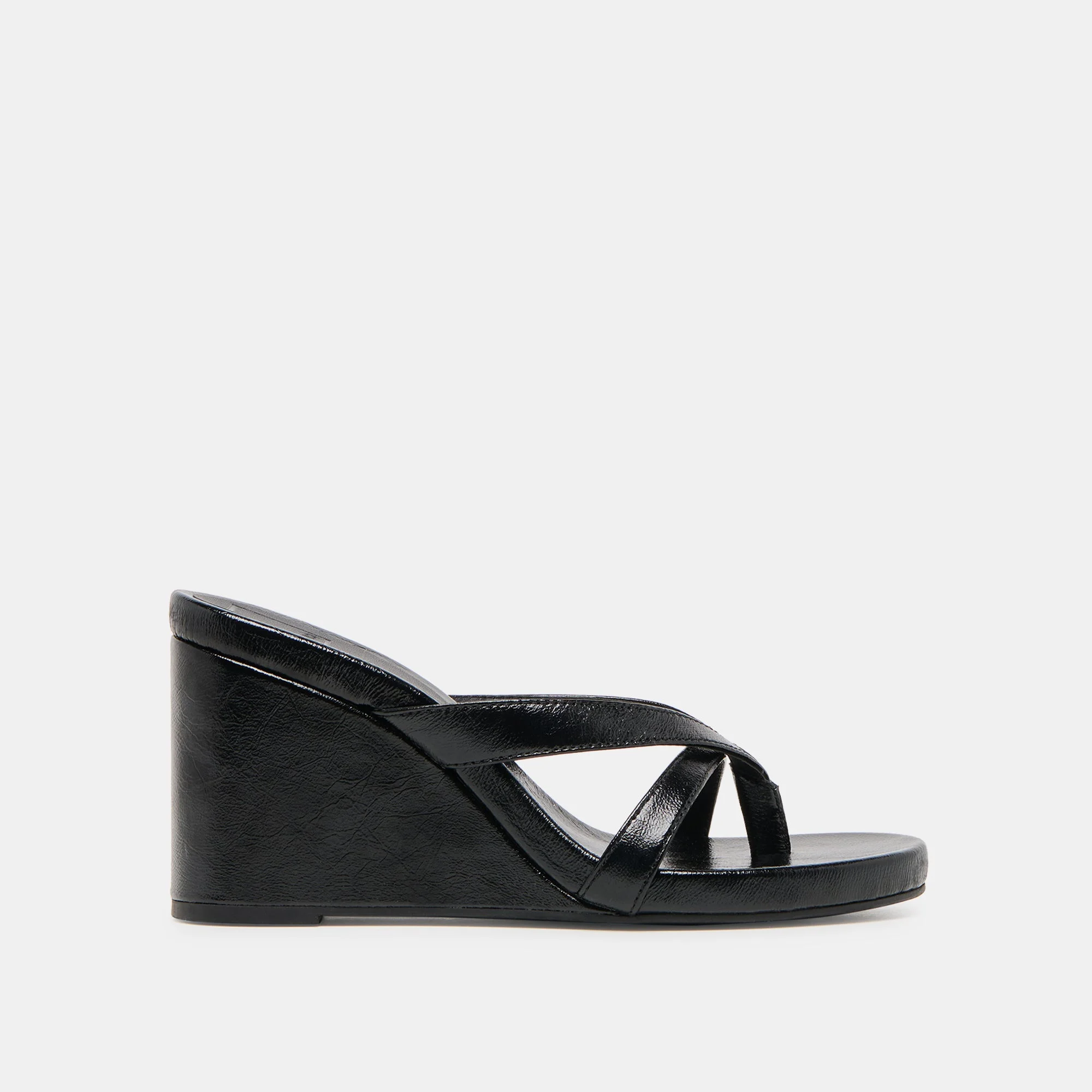 HELAN WEDGES BLACK LEATHER - 1