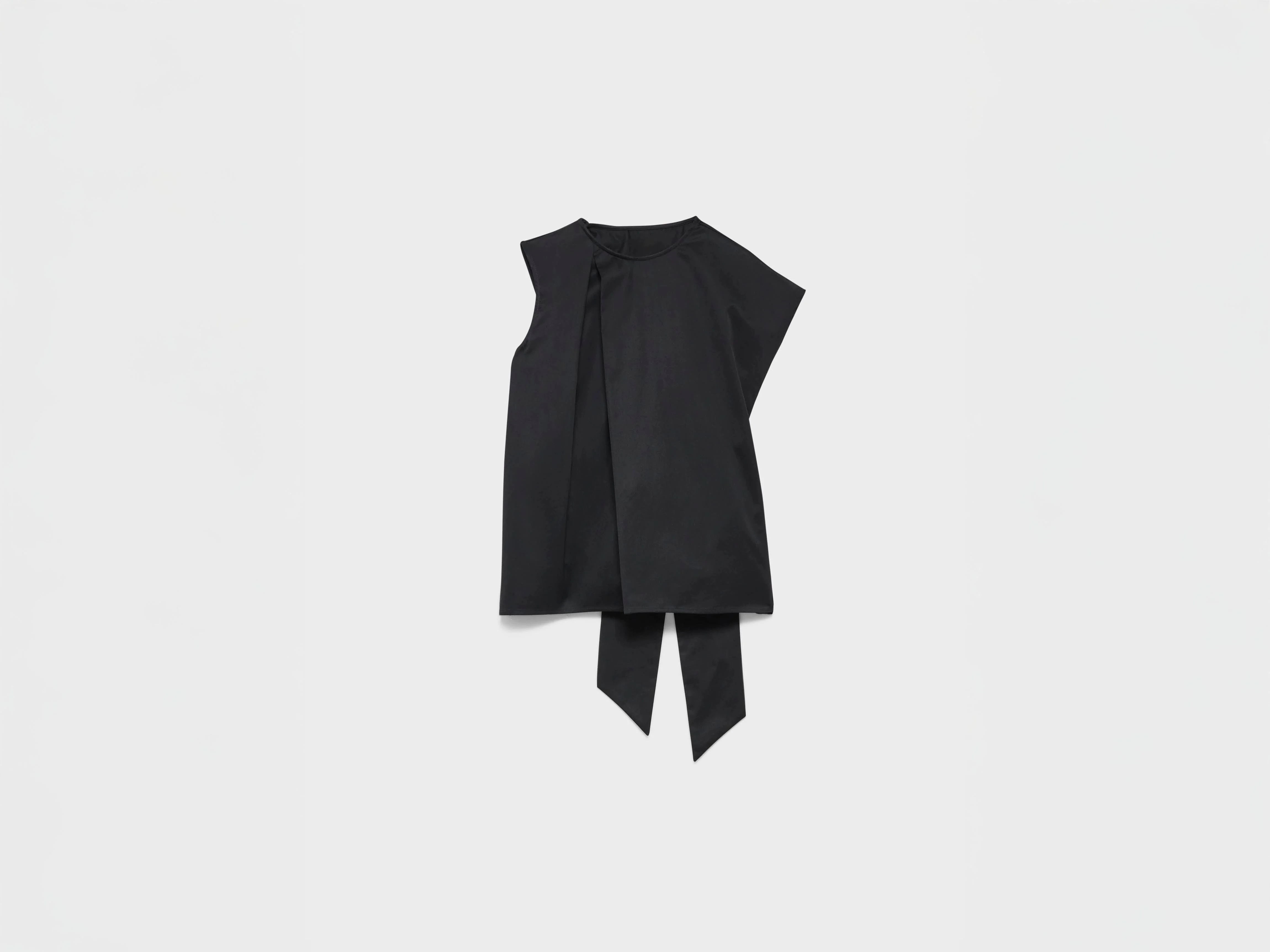 WOMENS SCULPTURAL SLEEVELESS TOP IN BLACK - 1