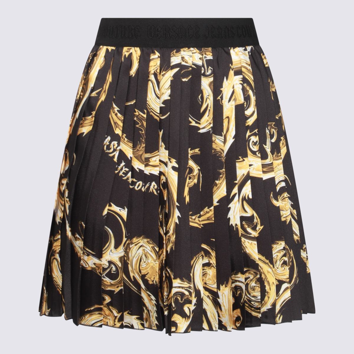 Versace Jeans Couture VERSACE JEANS COUTURE BLACK AND GOLD SKIRT - 1